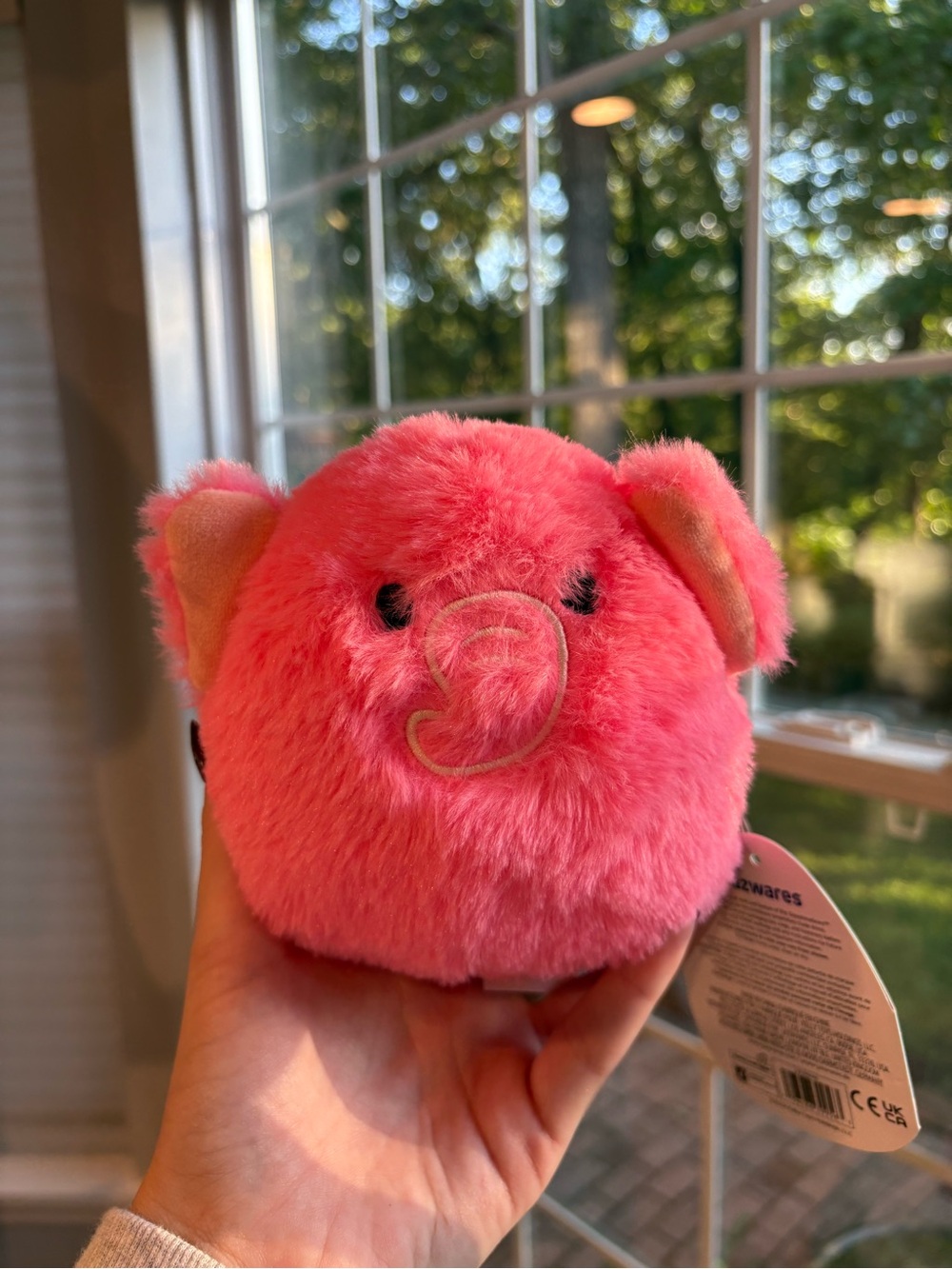 Kyla the pink fuzz a mallow elephant squishmallow NWT 5in